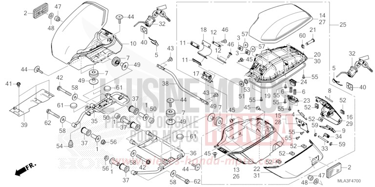 SATTELTASCHE von CMX 1100 "Rebel" GUNMETAL BLACK METLLIC (NHC52) von 2023